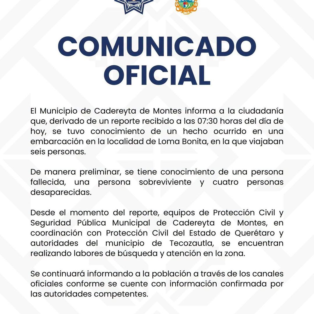 Despliegan Operativo de Búsqueda tras Accidente de Embarcación en Cadereyta